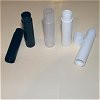 5gm Round plastic Lip Balm Tubes - Black with Black Cap